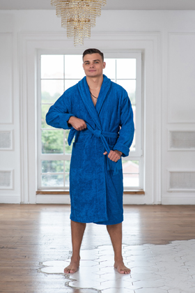 Мужские махровые халаты с вышивкой Comfort